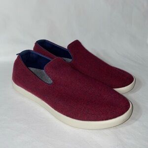 Allbirds WOMEN’S WOOL LOUNGERS Sneakers Size 11 ORCHARD RED VGC